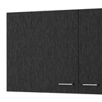 39" Black Wood Wall Mounted Accent Cabinet