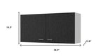 39" Black Wood Wall Mounted Accent Cabinet