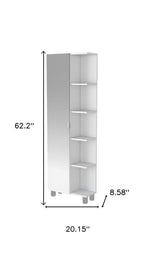 20" White Wood Accent Cabinet With Single Door