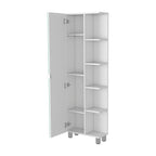 20" White Wood Accent Cabinet With Single Door