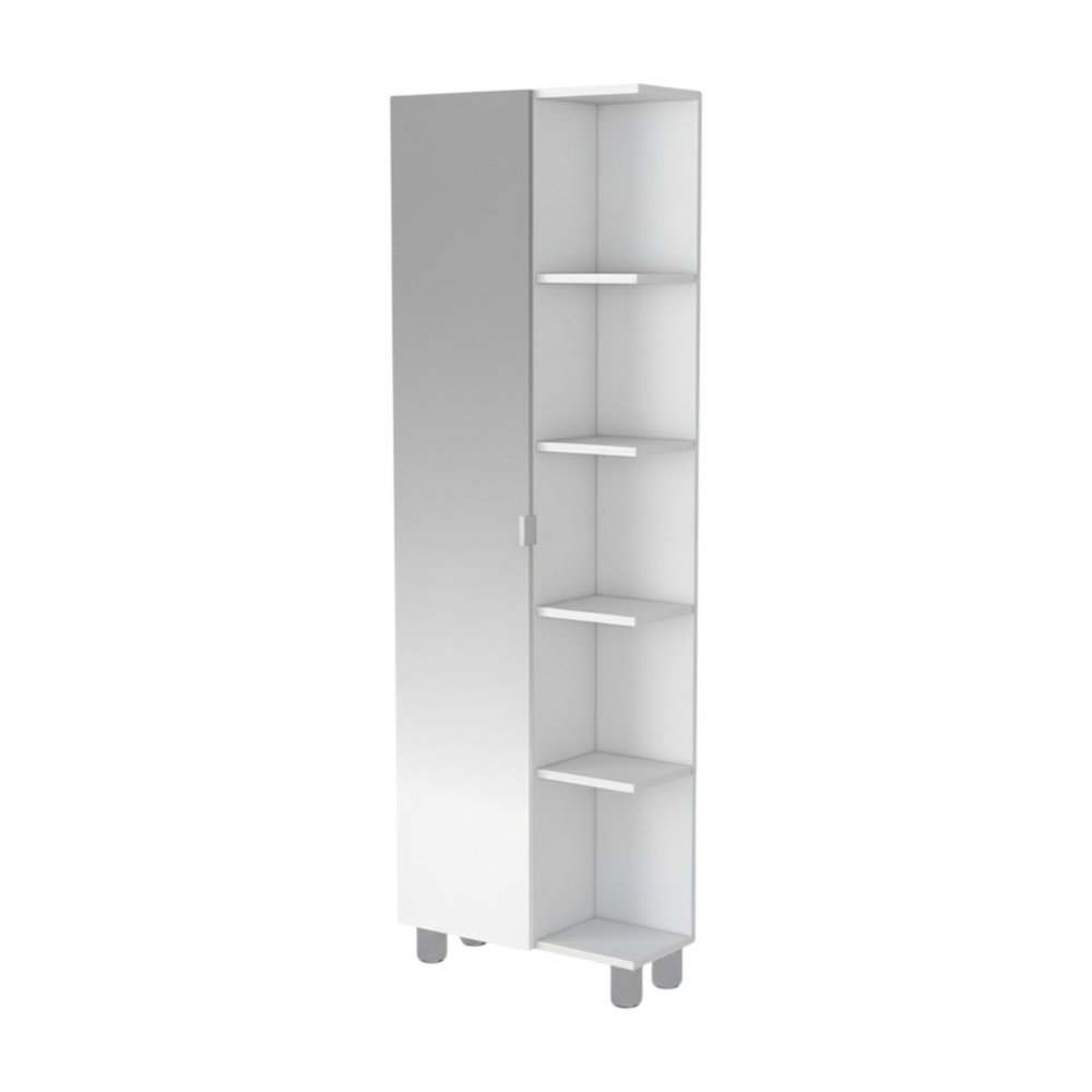 20" White Wood Accent Cabinet With Single Door