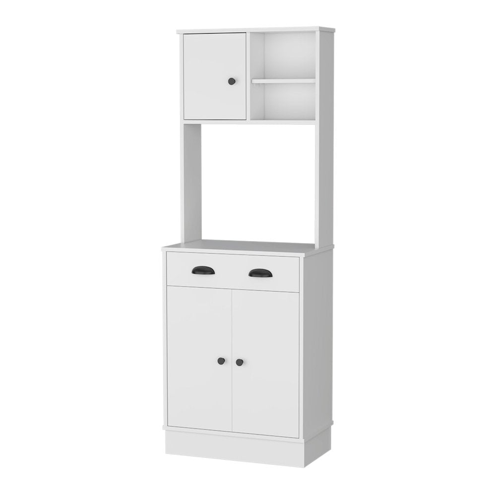 67" White Wood Pantry Or Storage Closet