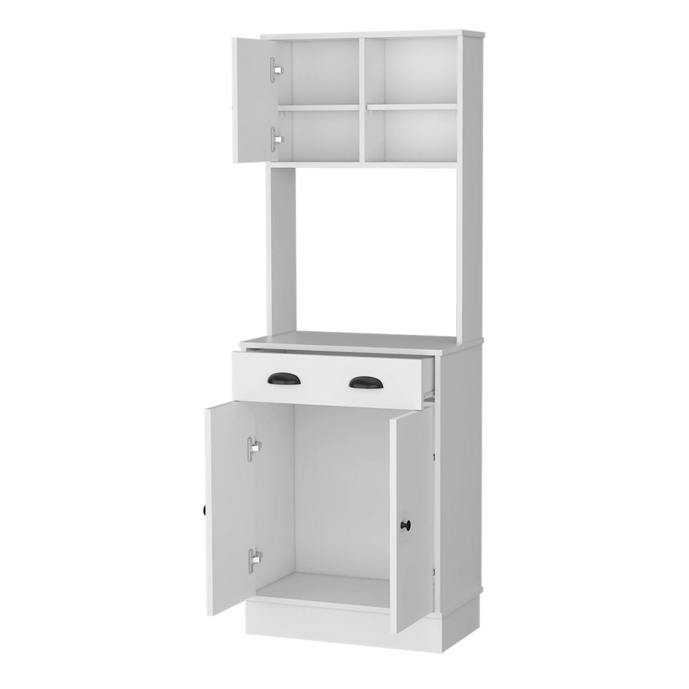 67" White Wood Pantry Or Storage Closet