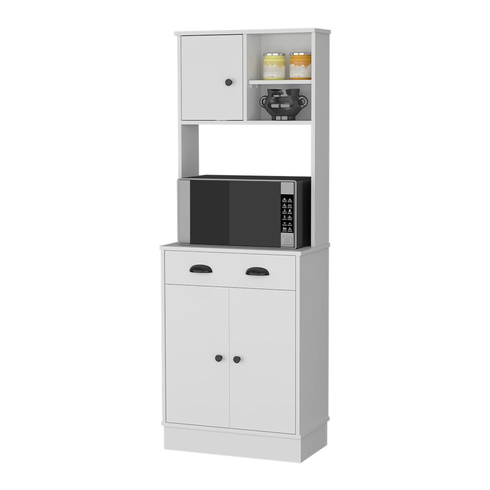 67" White Wood Pantry Or Storage Closet