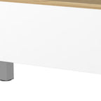 32" White And Oak Brown Wood and Metal Lift Top Coffee Table