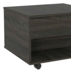 22" Espresso Wood Lift Top Wheel Coffee Table