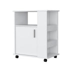 24" White Wood Accent Cabinet With Single Door