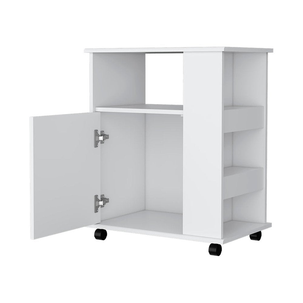 24" White Wood Accent Cabinet With Single Door