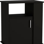 24" Black Wood Accent Cabinet With Single Door