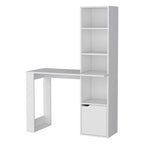 39" White Wood Pedestal Computer Desk