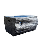 50000 BTU 40" Gray Aluminum Natural Gas Rectangular Fire Pit With Cover