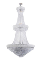 Clear And Silver Empire Multi Light and Metal Crystal Glass Dimmable Chandelier