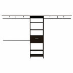 118" Black Wood Closet System