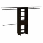 118" Black Wood Closet System
