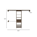 98" Brown Wood Closet System