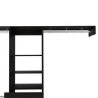 98" Black Multi-Tier Wood Single Drawer Closet System