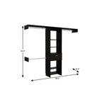 98" Black Multi-Tier Wood Single Drawer Closet System