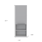 12" White Wood Wall Mounted Single Door Medicine Cabinet