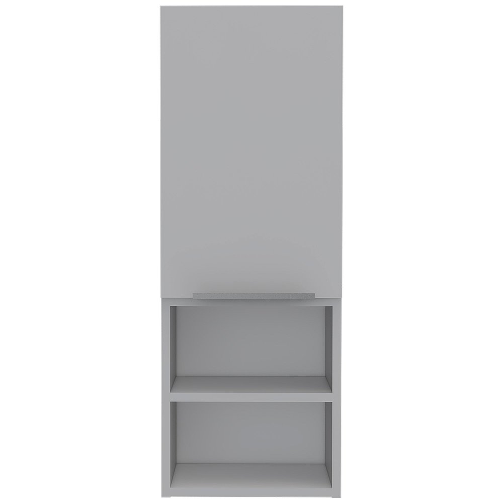 12" White Wood Wall Mounted Single Door Medicine Cabinet