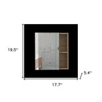 18" Natural Wood Wall Mounted Single Door Medicine Cabinet