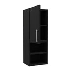 12" Black Wood Wall Mounted Single Door Medicine Cabinet