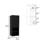 12" Black Wood Wall Mounted Single Door Medicine Cabinet