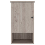 16" Light Gray Wood Wall Mounted Single Door Medicine Cabinet