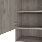 16" Light Gray Wood Wall Mounted Single Door Medicine Cabinet