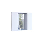 24" White Wood Wall Mounted Double Door Medicine Cabinet