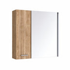 24" Natural Wood Wall Mounted Double Door Medicine Cabinet