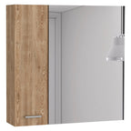 24" Natural Wood Wall Mounted Double Door Medicine Cabinet
