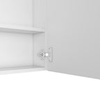 24" White Wood Wall Mounted Double Door Medicine Cabinet