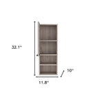 12" Light Gray Wood Wall Mounted Single Door Medicine Cabinet