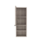 12" Light Gray Wood Wall Mounted Single Door Medicine Cabinet