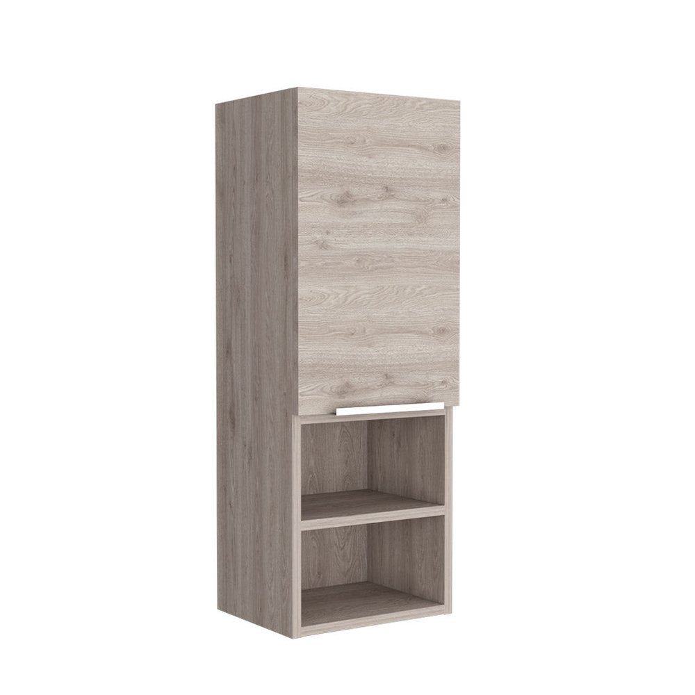 12" Light Gray Wood Wall Mounted Single Door Medicine Cabinet