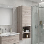 12" Light Gray Wood Wall Mounted Single Door Medicine Cabinet