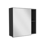 20" Black Wood Wall Mounted Single Door Medicine Cabinet