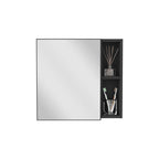 20" Black Wood Wall Mounted Single Door Medicine Cabinet