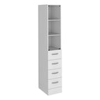 12" White Wood Linen Cabinet