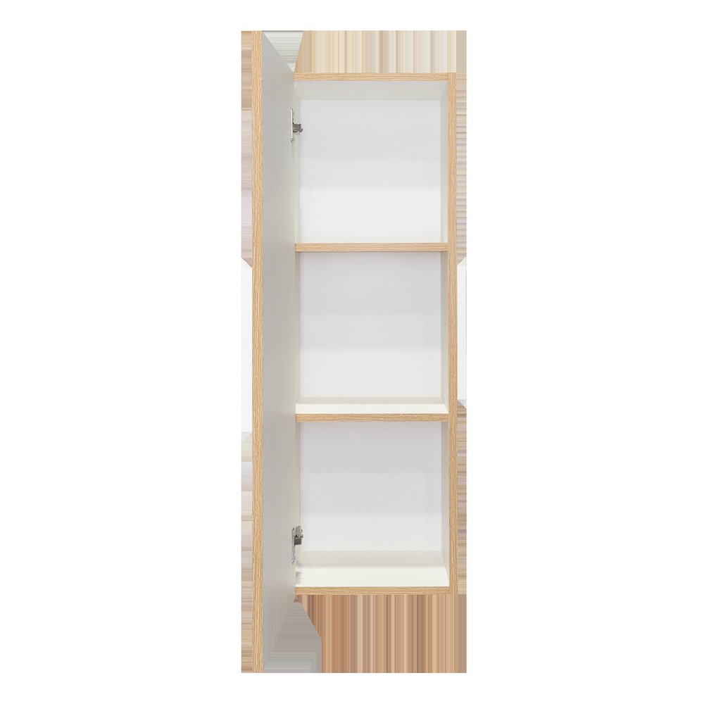 13" Natural Wood Wall Mounted Single Door Medicine Cabinet