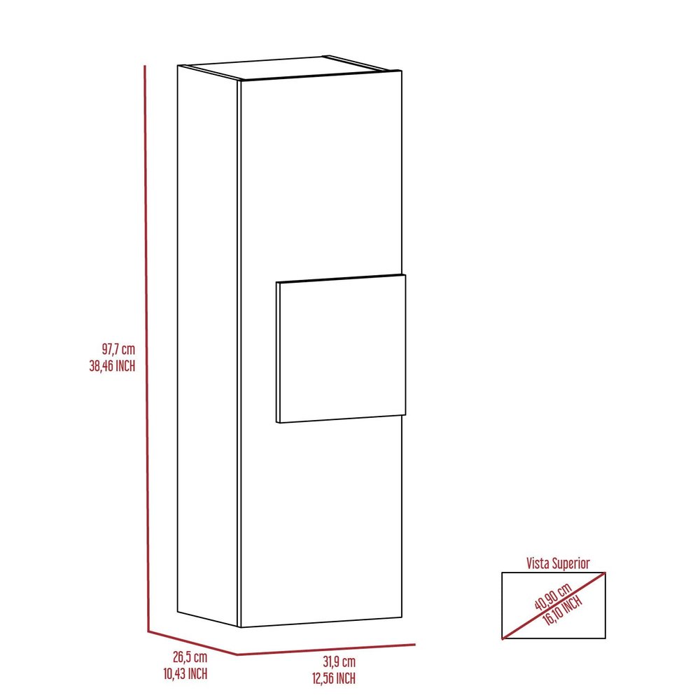 13" Natural Wood Wall Mounted Single Door Medicine Cabinet