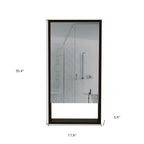 18" Black Wood Wall Mounted Single Door Medicine Cabinet