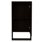 18" Black Wood Wall Mounted Single Door Medicine Cabinet