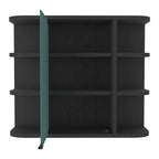 24" Black Wood Wall Mounted Single Door Medicine Cabinet