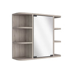 24" Light Gray Wood Wall Mounted Single Door Medicine Cabinet