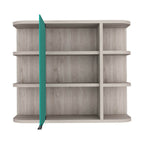 24" Light Gray Wood Wall Mounted Single Door Medicine Cabinet