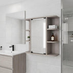 24" Light Gray Wood Wall Mounted Single Door Medicine Cabinet