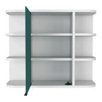 24" White Wood Wall Mounted Single Door Medicine Cabinet