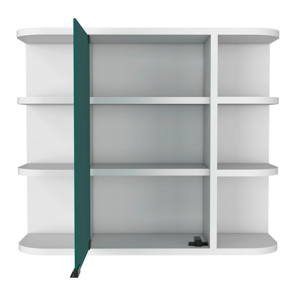24" White Wood Wall Mounted Single Door Medicine Cabinet