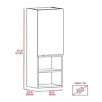 12" Smoky Black Wood Wall Mounted Single Door Medicine Cabinet